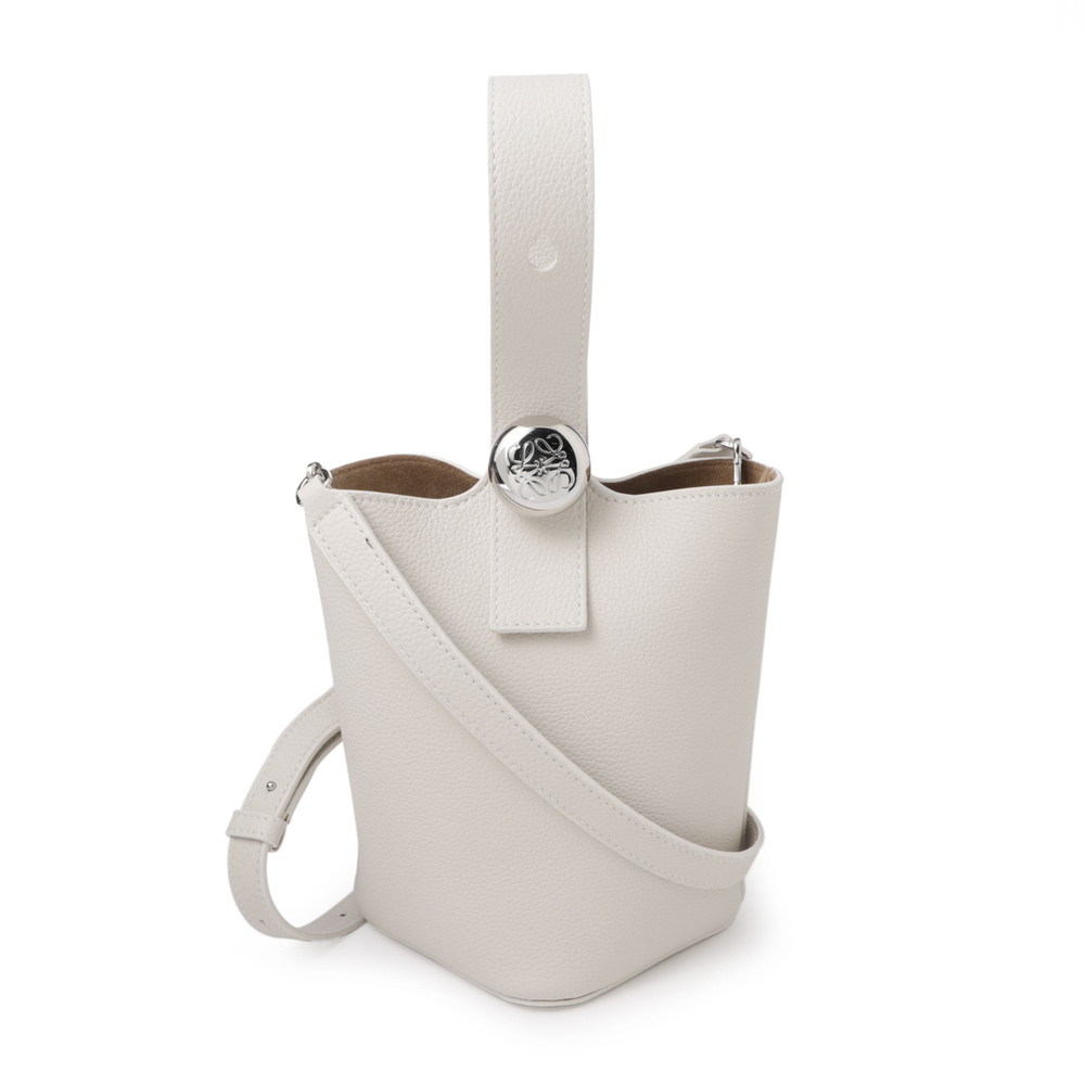 Loewe Mini Pebble Soft White Bag